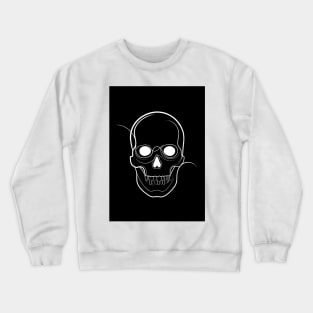 Black Skull Drawing Crewneck Sweatshirt